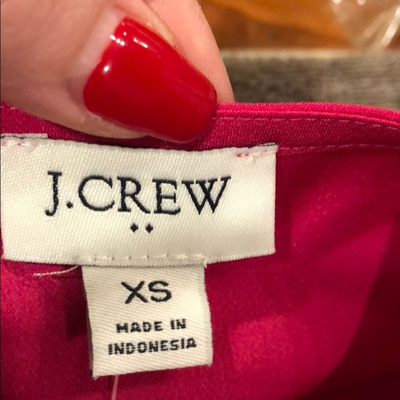 NWT J Crew Factory Blouse in Fuscia Red - Size XS - Picture 5 of 5